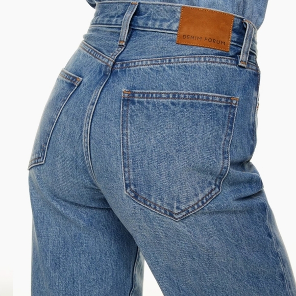 Aritzia Denim Forum Farrah Hi-Rise Wide Leg Jeans Sz 27 Short (28 Length) - Picture 4 of 14